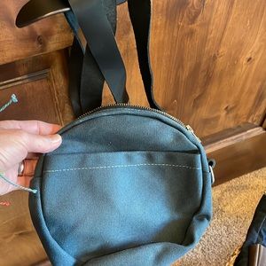 Ritual dyes moon bag with leather strap